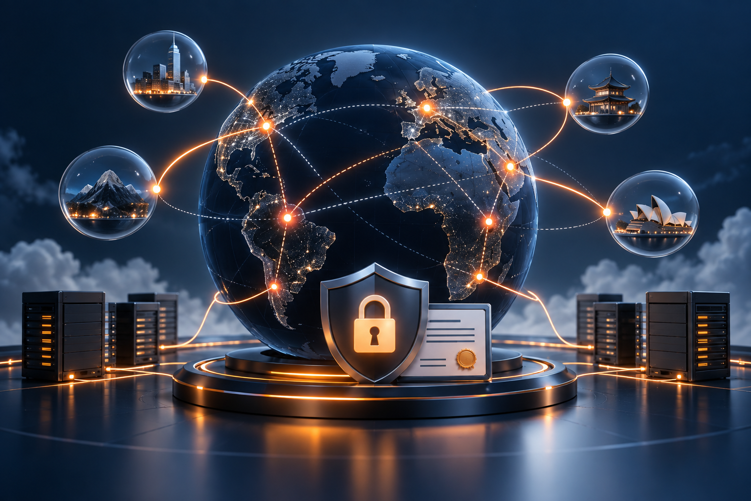 Connected domain network protected by SSL security