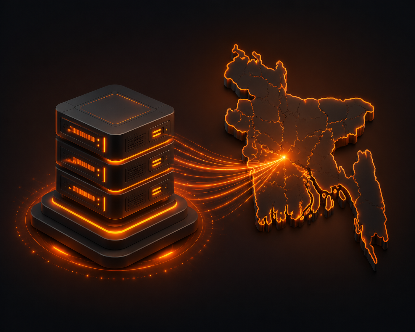 BDIX VPS server connected across Bangladesh illustration